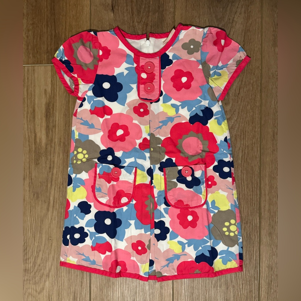 Mini Boden Girls Pink Floral Dress